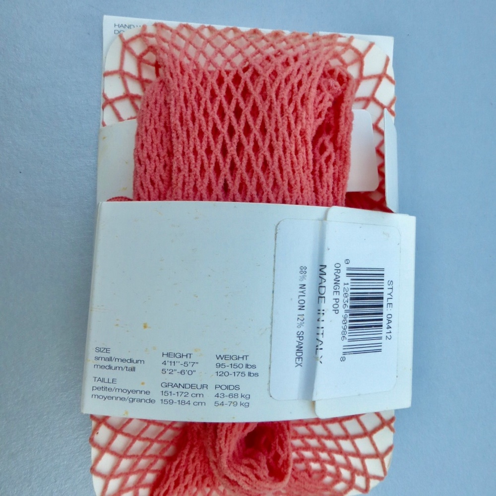 Peach Fishnet Pantyhose DKNY Slightly Imperfect* - Picture 7 of 8